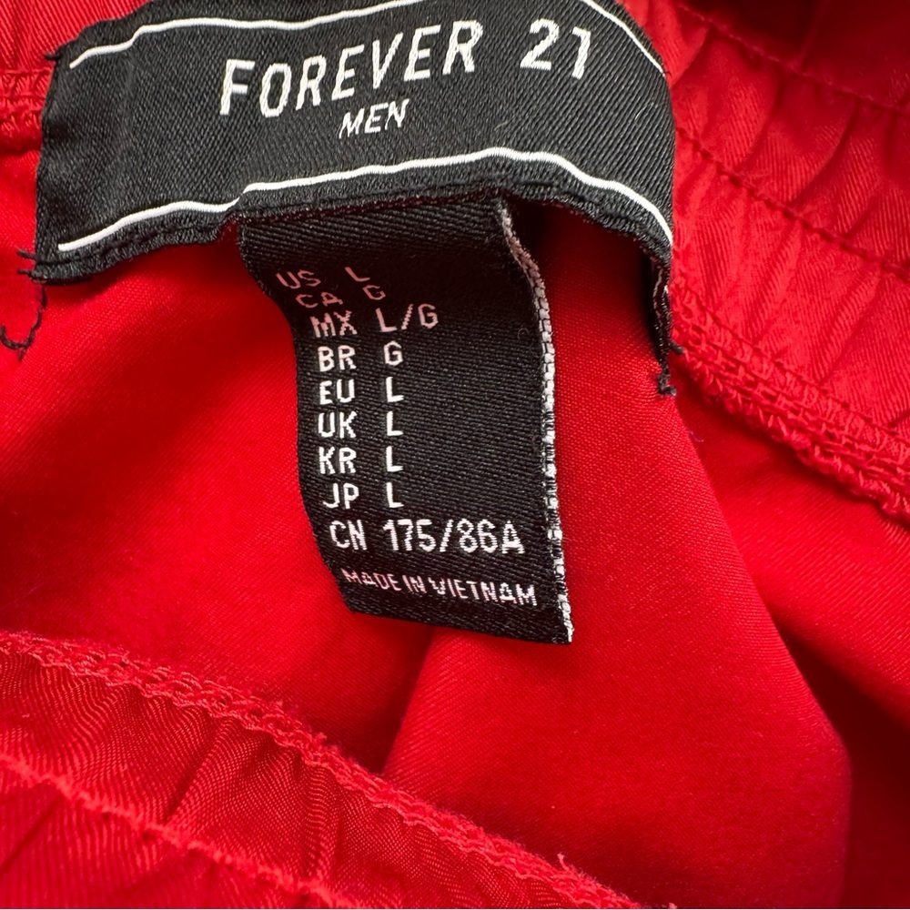 Forever 21 Men's Scarlet Red Swim Shorts - Picture 3 of 8